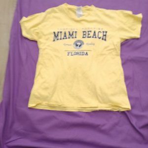 Girls Yellow Miami T-Shirt (L)